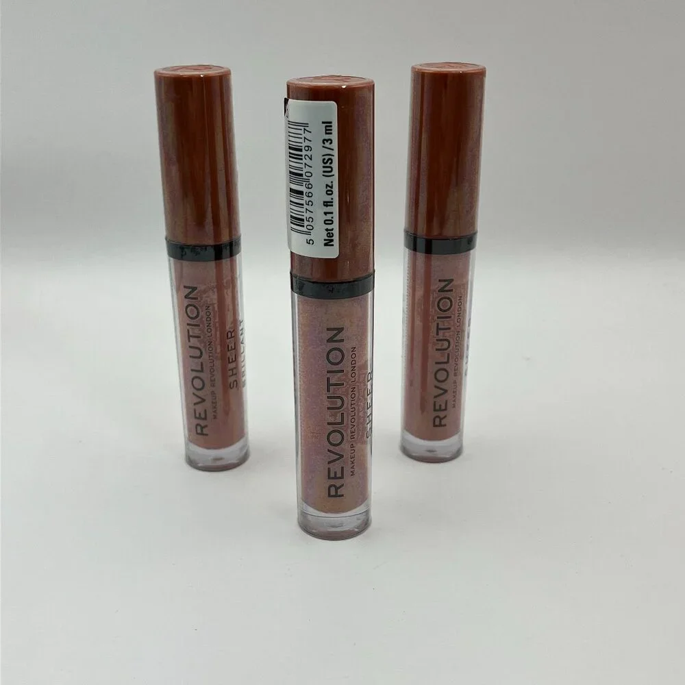 Makeup Revolution Sheer Lip Brilliant Lip Gloss Sheer Featured 109 Pack Of 3 Pcs